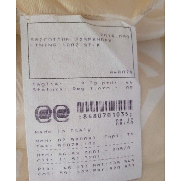 Hilfiger Collection Blazer Sz 8 White Cotton Silk Italy Runway Jacket NWT $468* - Picture 12 of 16